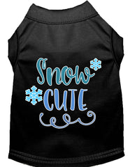 Snow Cute Screen Print Dog Shirt