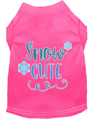 Snow Cute Screen Print Dog Shirt