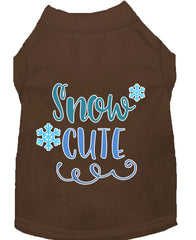 Snow Cute Screen Print Dog Shirt