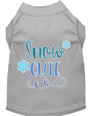 Snow Cute Screen Print Dog Shirt