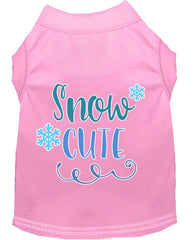 Snow Cute Screen Print Dog Shirt