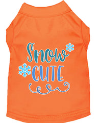 Snow Cute Screen Print Dog Shirt