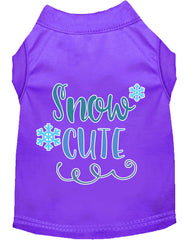 Snow Cute Screen Print Dog Shirt