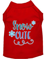 Snow Cute Screen Print Dog Shirt