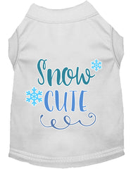 Snow Cute Screen Print Dog Shirt