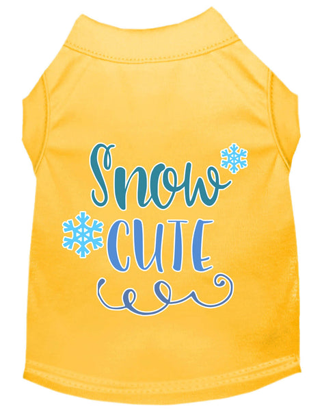 Snow Cute Screen Print Dog Shirt