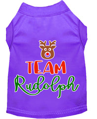 Team Rudolph Screen Print Dog Shirt