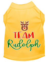 Team Rudolph Screen Print Dog Shirt