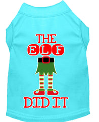 The Elf Did It Screen Print Dog Shirt