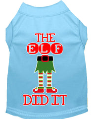 The Elf Did It Screen Print Dog Shirt