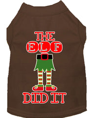 The Elf Did It Screen Print Dog Shirt