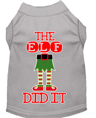 The Elf Did It Screen Print Dog Shirt