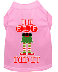 The Elf Did It Screen Print Dog Shirt