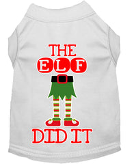 The Elf Did It Screen Print Dog Shirt