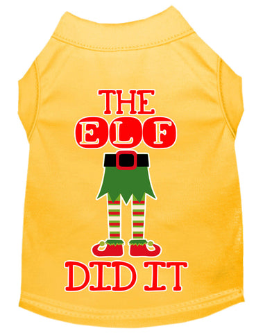 The Elf Did It Screen Print Dog Shirt