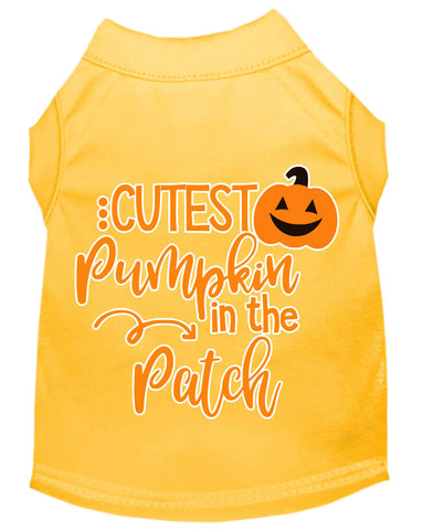 Cutest Pumpkin In The Patch Screen Print Dog Shirt