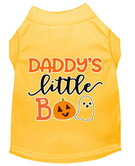 Daddy's Little Boo Screen Print Dog Shirt