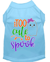 Too Cute To Spook-girly Ghost Screen Print Dog Shirt