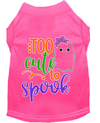 Too Cute To Spook-girly Ghost Screen Print Dog Shirt