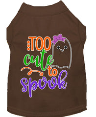 Too Cute To Spook-girly Ghost Screen Print Dog Shirt