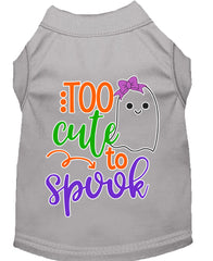 Too Cute To Spook-girly Ghost Screen Print Dog Shirt