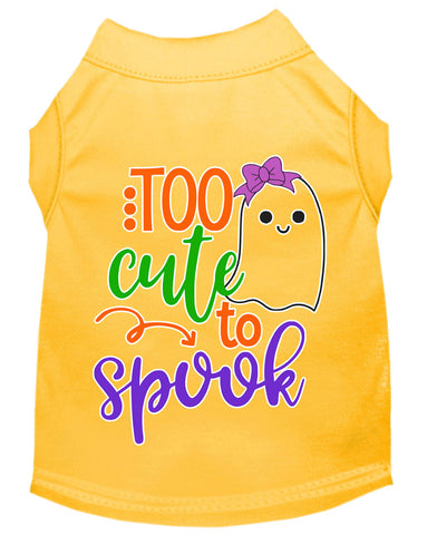 Too Cute To Spook-girly Ghost Screen Print Dog Shirt