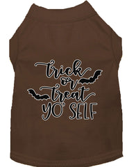 Trick Or Treat Yo' Self Screen Print Dog Shirt