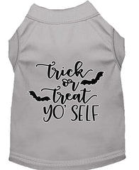 Trick Or Treat Yo' Self Screen Print Dog Shirt