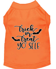 Trick Or Treat Yo' Self Screen Print Dog Shirt