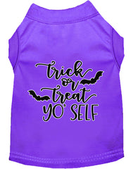 Trick Or Treat Yo' Self Screen Print Dog Shirt