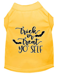 Trick Or Treat Yo' Self Screen Print Dog Shirt