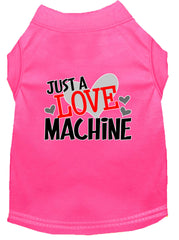 Love Machine Screen Print Dog Shirt