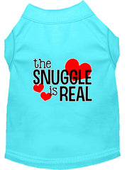 The Snuggle Is Real Screen Print Dog Shirt