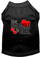 The Snuggle Is Real Screen Print Dog Shirt