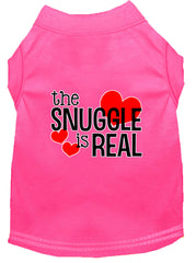 The Snuggle Is Real Screen Print Dog Shirt