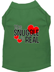 The Snuggle Is Real Screen Print Dog Shirt