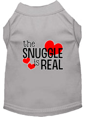 The Snuggle Is Real Screen Print Dog Shirt