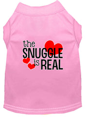 The Snuggle Is Real Screen Print Dog Shirt