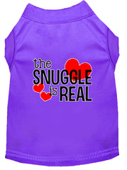 The Snuggle Is Real Screen Print Dog Shirt