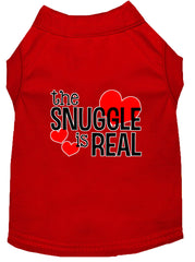 The Snuggle Is Real Screen Print Dog Shirt