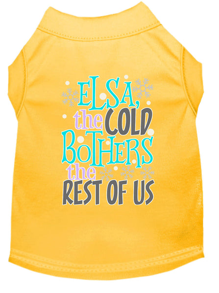 Elsa, The Cold Screen Print Dog Shirt