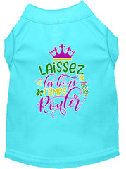 Laissez Les Bons Temps Rouler Screen Print Mardi Gras Dog Shirt