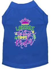 Laissez Les Bons Temps Rouler Screen Print Mardi Gras Dog Shirt