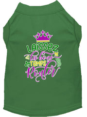 Laissez Les Bons Temps Rouler Screen Print Mardi Gras Dog Shirt