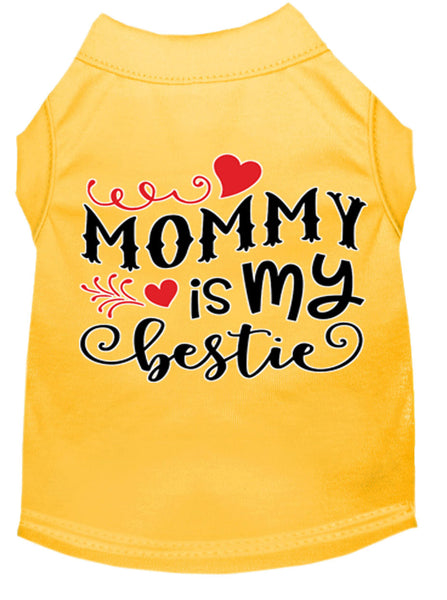 Mommy Is My Bestie Screen Print Dog Shirt