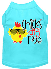 Chicks Dig Me Screen Print Dog Shirt