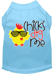 Chicks Dig Me Screen Print Dog Shirt