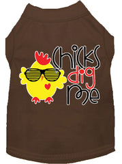 Chicks Dig Me Screen Print Dog Shirt