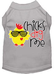 Chicks Dig Me Screen Print Dog Shirt