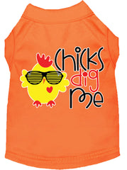 Chicks Dig Me Screen Print Dog Shirt